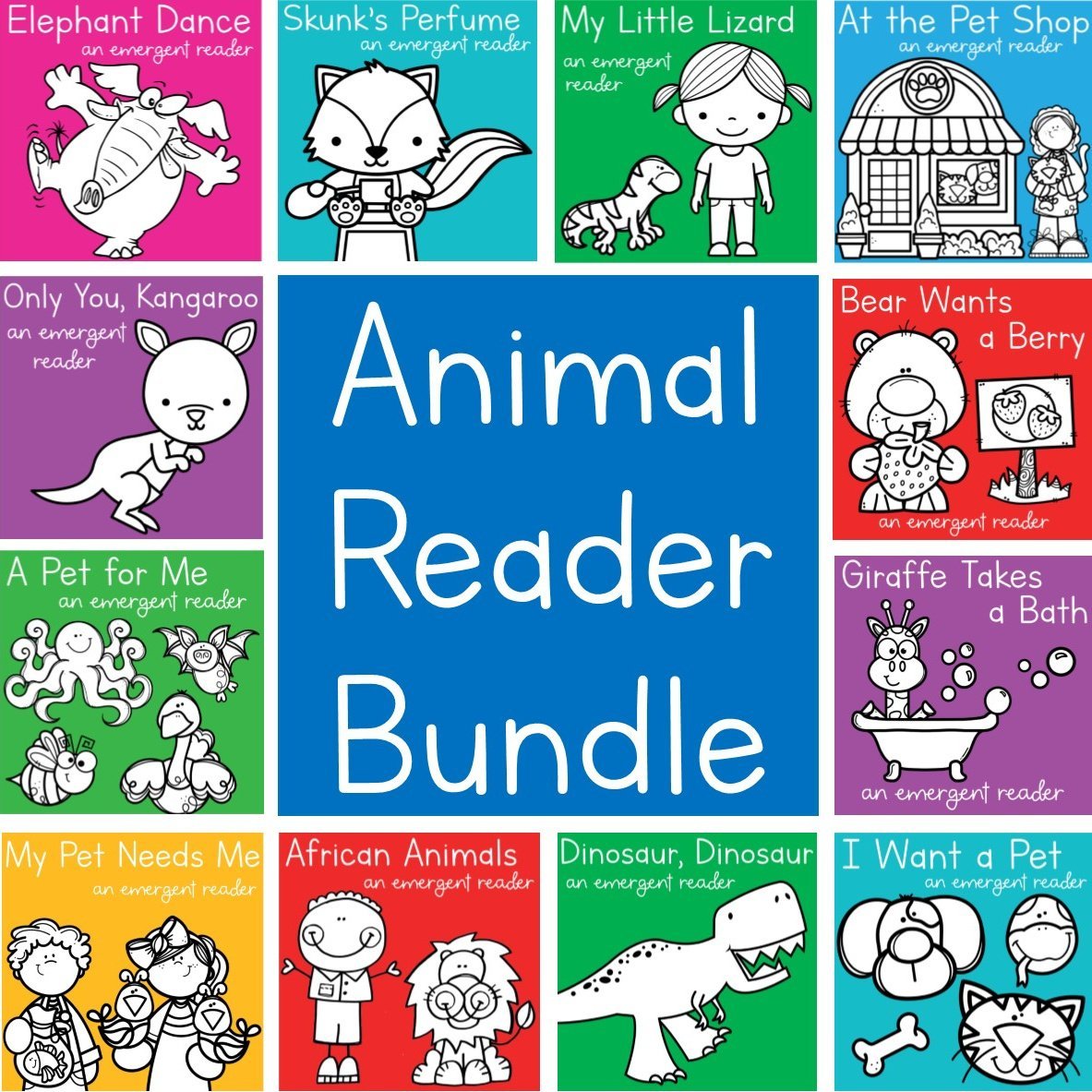 Animals Emergent Reader Bundle – The Tip-Top Printables Shop
