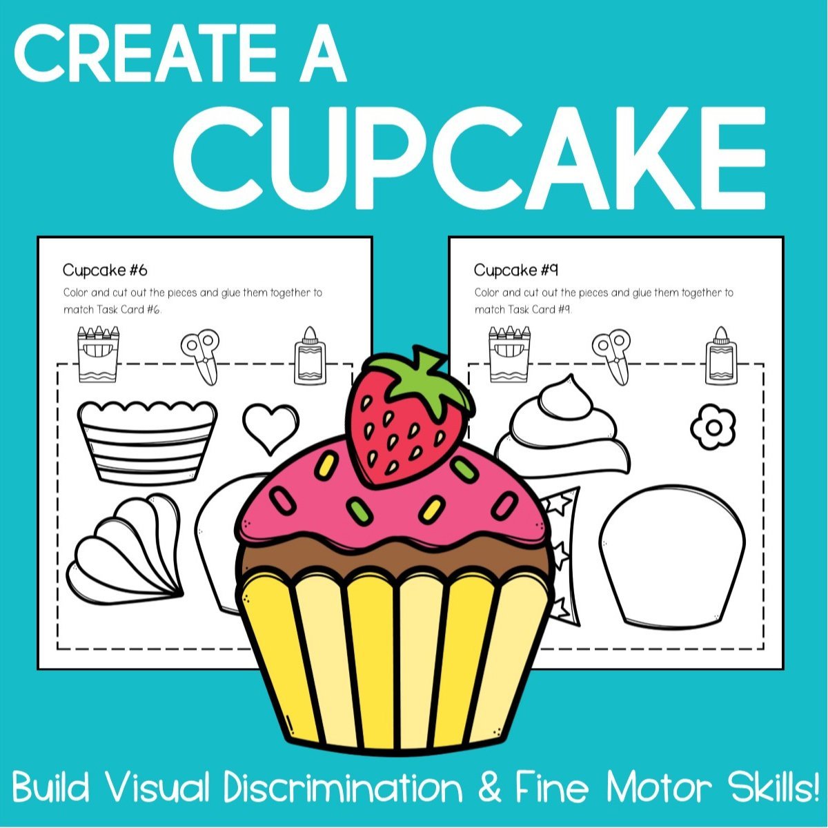 Cupcake Template To Color