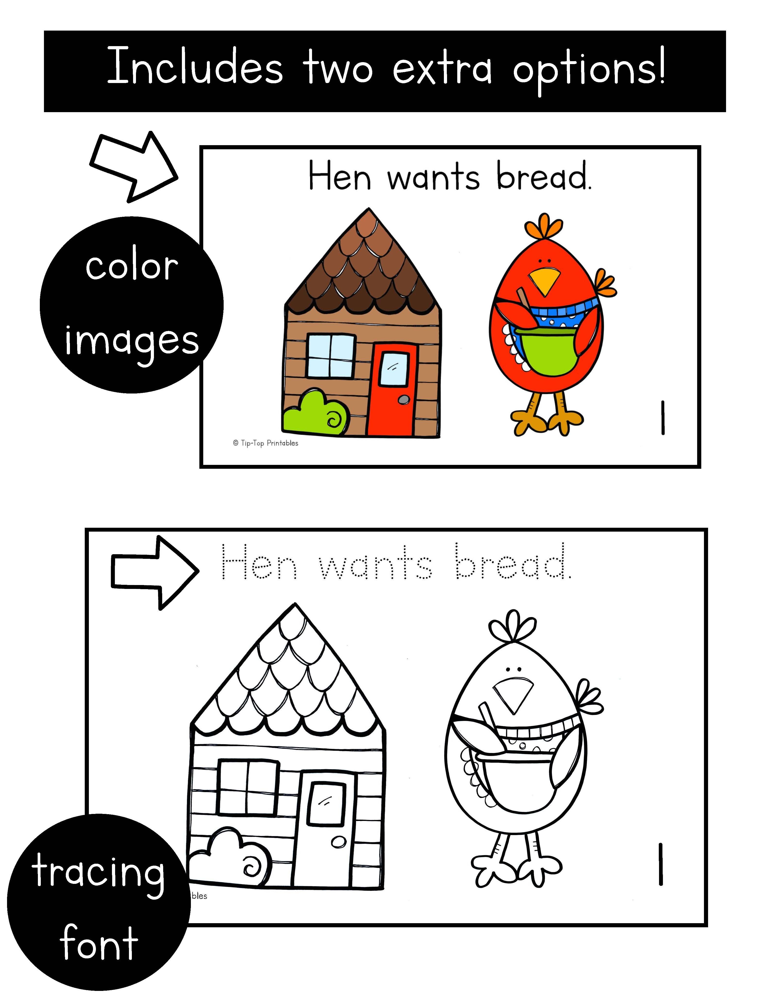 Little Red Hen Printable Book – The Tip-Top Printables Shop