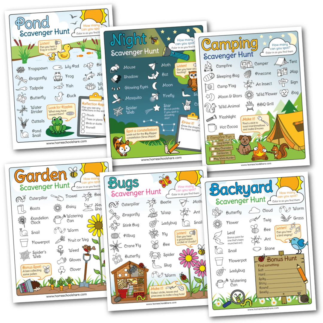 Printable Scavenger Hunts for Kids (BIG Bundle!) – The Tip-Top ...