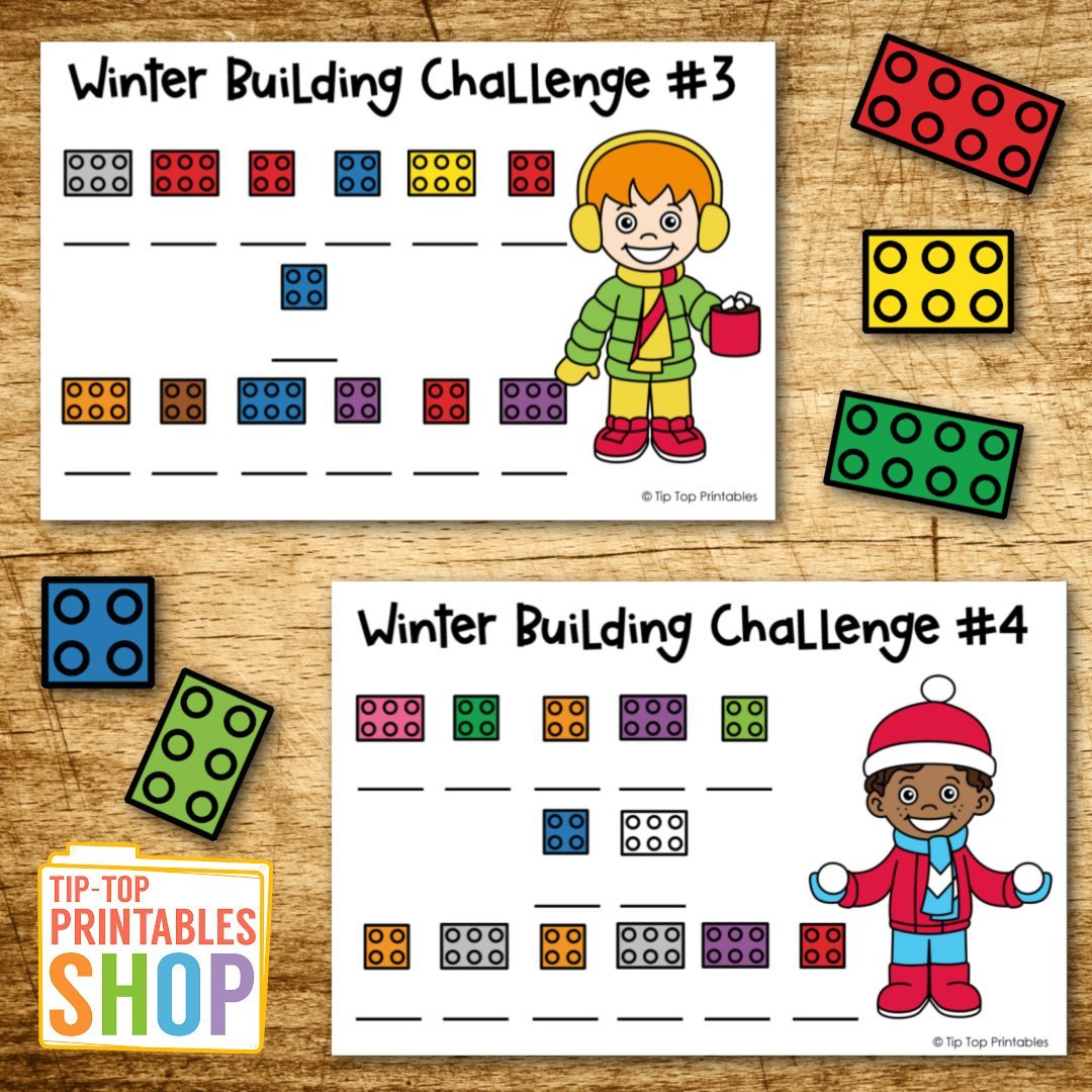 Digital Building Bricks Valentine's Day Build and Count Challenge