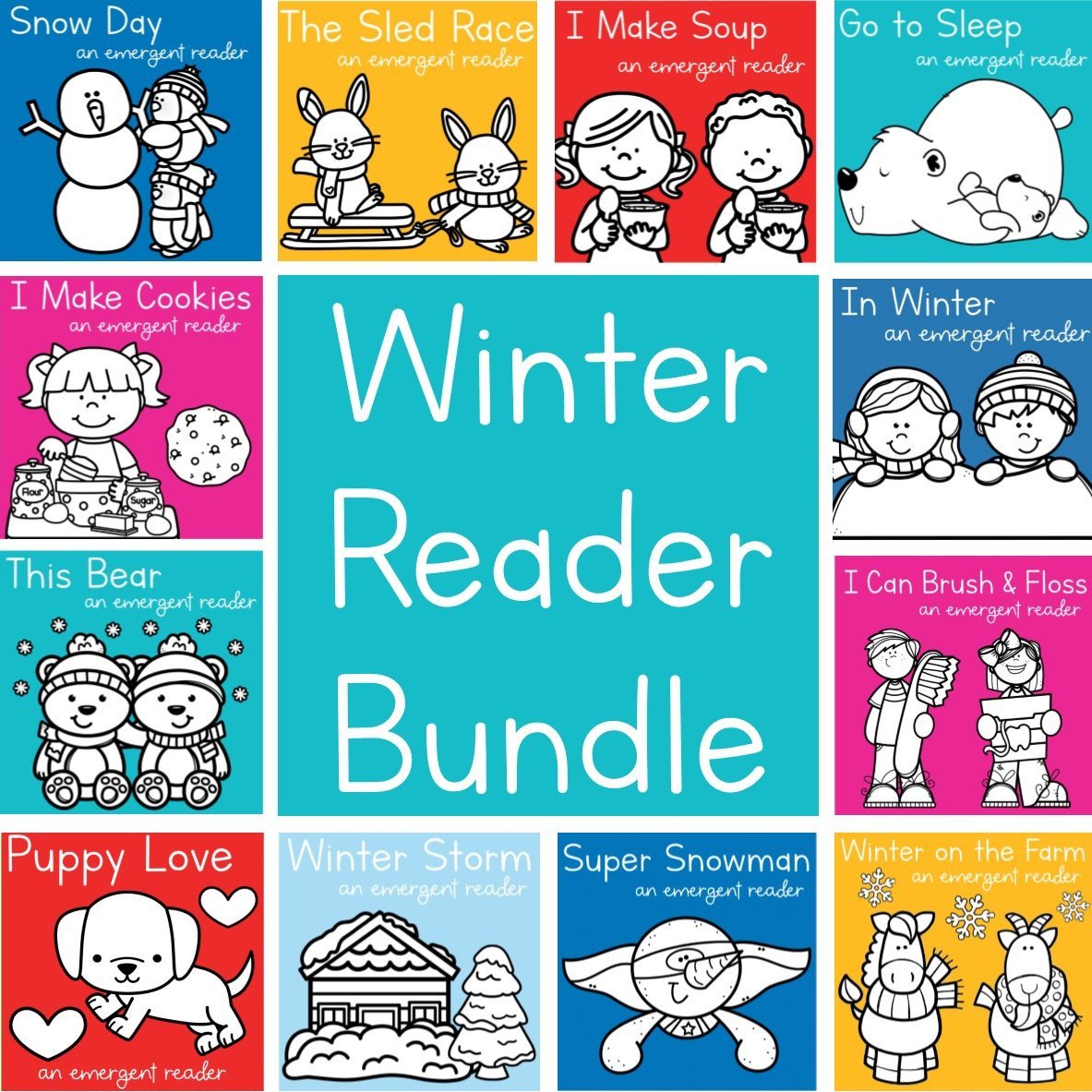 Winter Emergent Reader Bundle – The Tip-Top Printables Shop