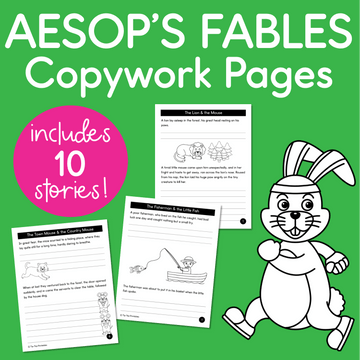 Aesop's Fables Copywork Pages