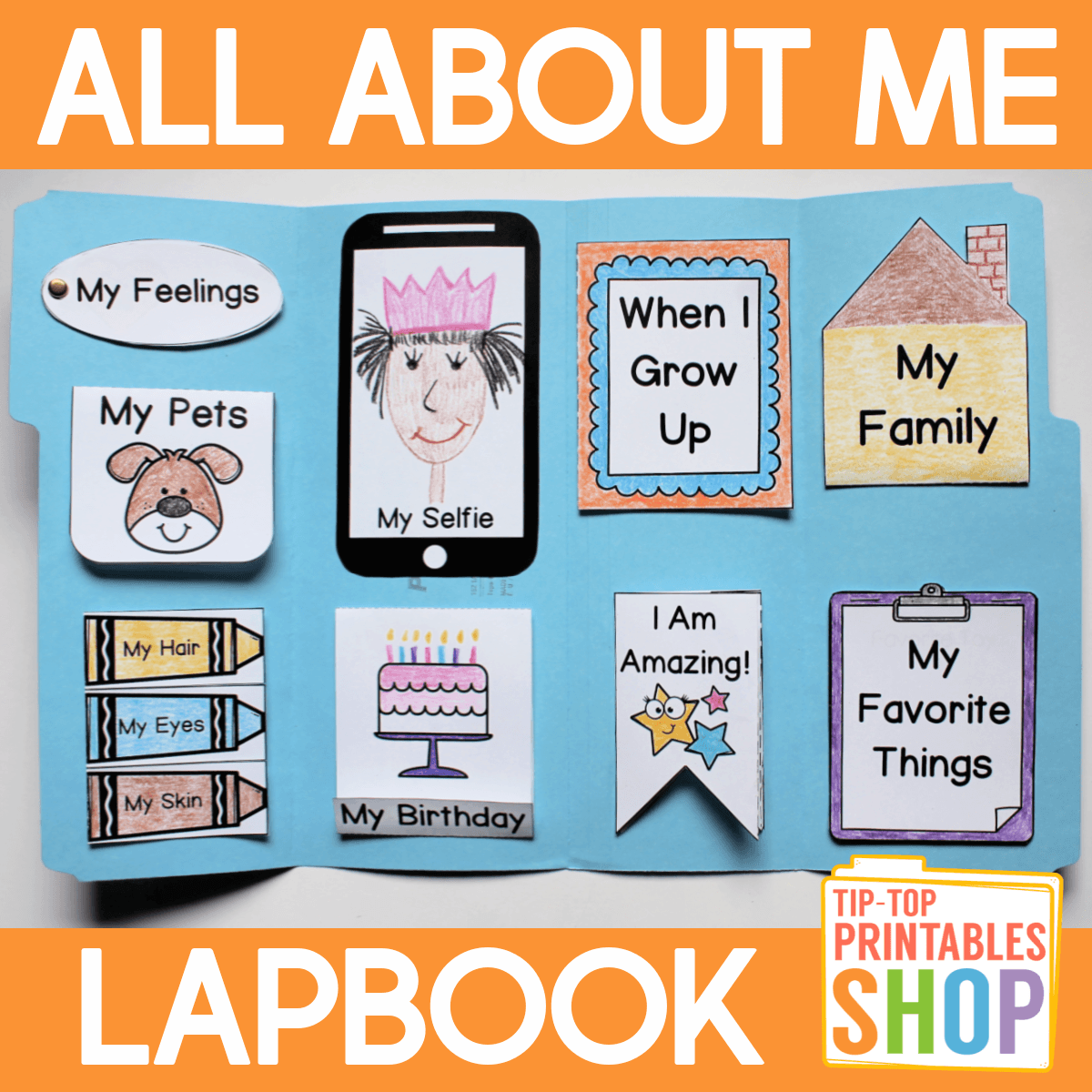 All About Me Lapbook – The Tip-Top Printables Shop