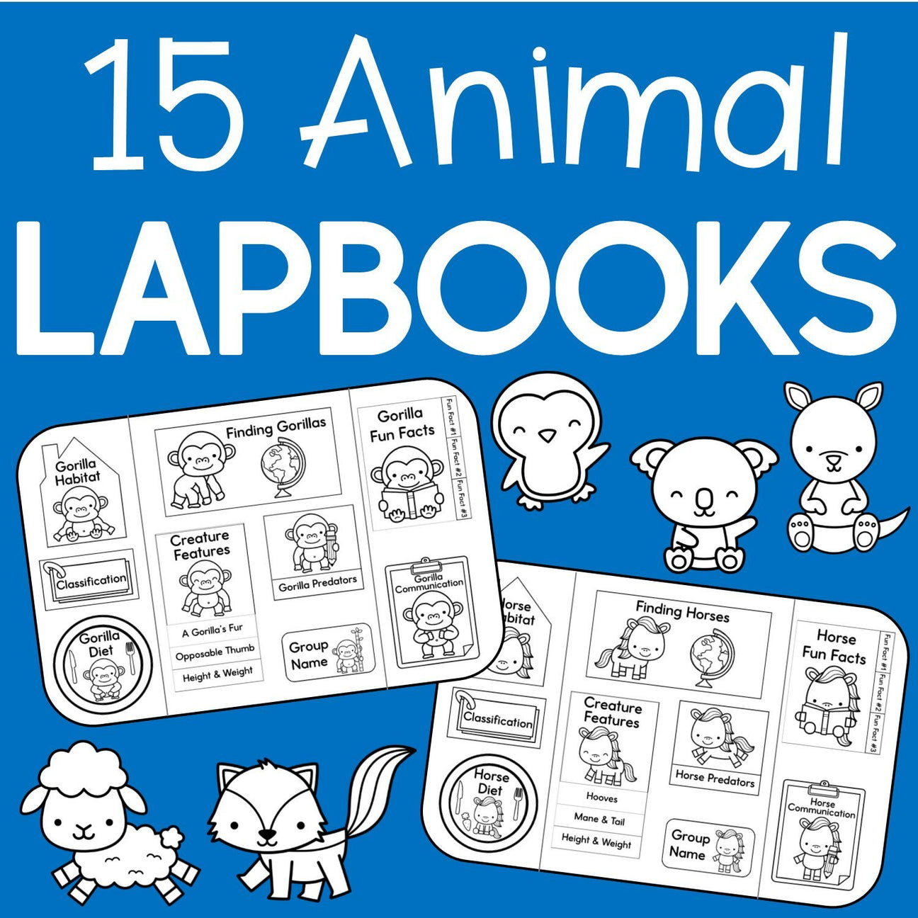 Animal Lapbook Bundle – The Tip-Top Printables Shop