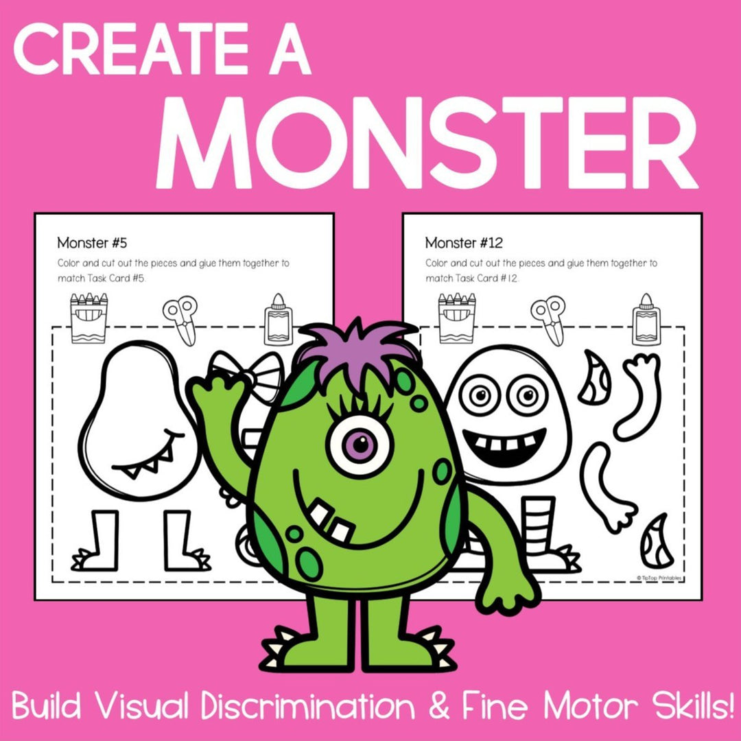 Build a Monster Printable Activity The TipTop Printables Shop