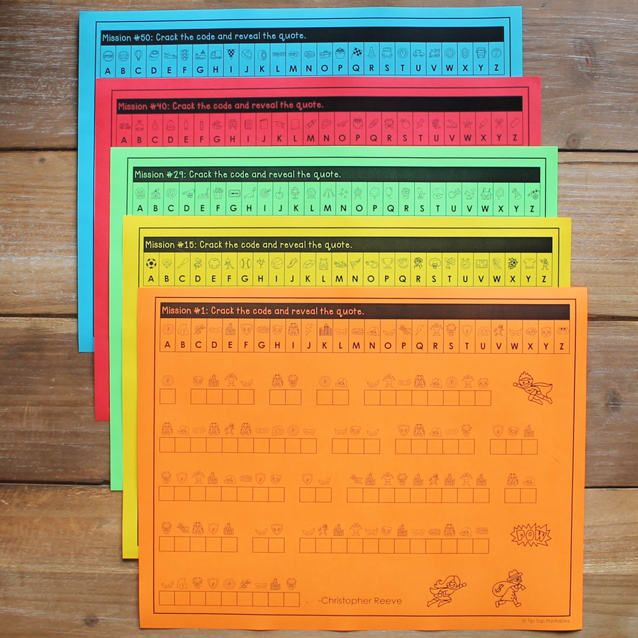 Codebreakers Wisdom Code Breakers: Inspirational Quotes – The Tip-Top Printables Shop