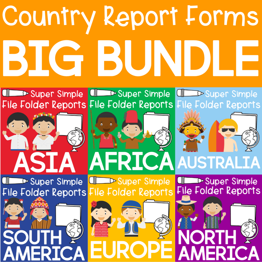 Simple Country Report Country Report Forms Big Bundle – The Tip-Top Printables Shop