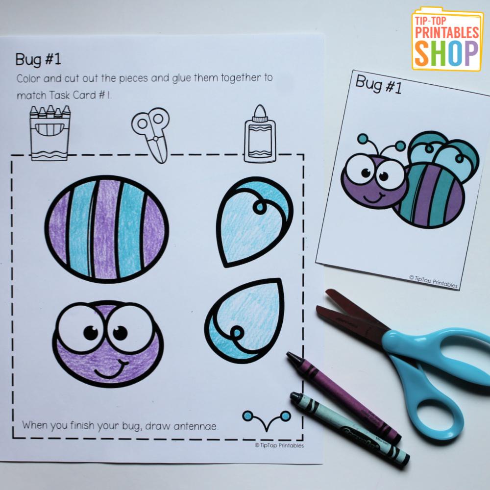Build a Bug Activity Pages – The Tip-Top Printables Shop