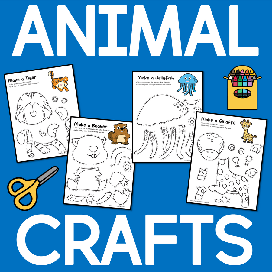 Cut and Paste Animal Crafts