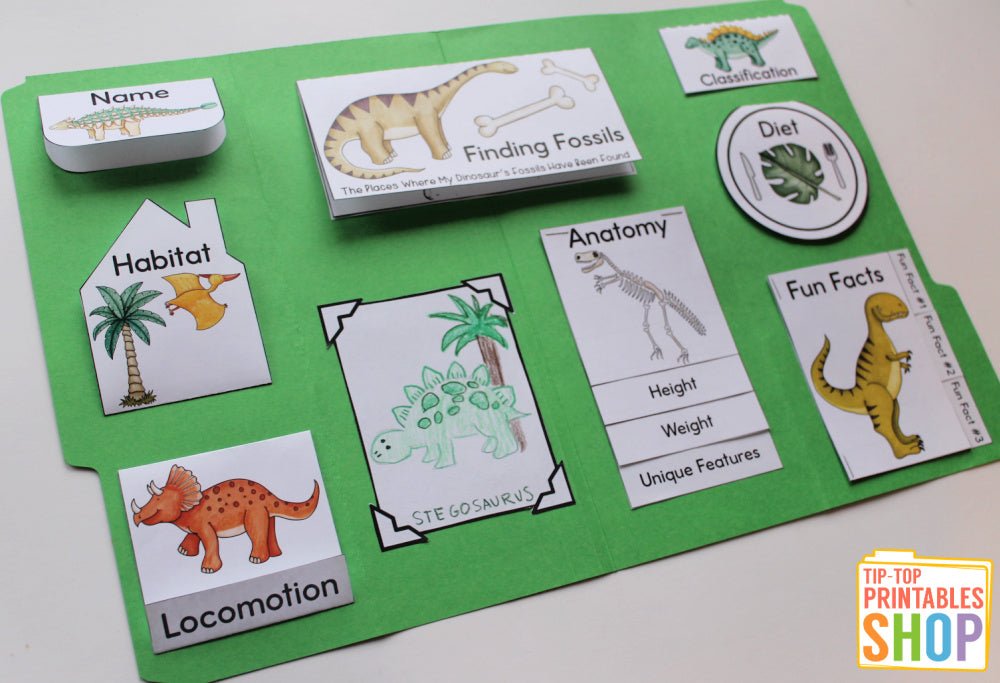 Dinosaur Lapbook – The Tip-Top Printables Shop
