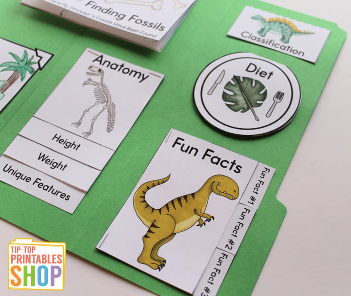 Dinosaur Lapbook – The Tip-Top Printables Shop