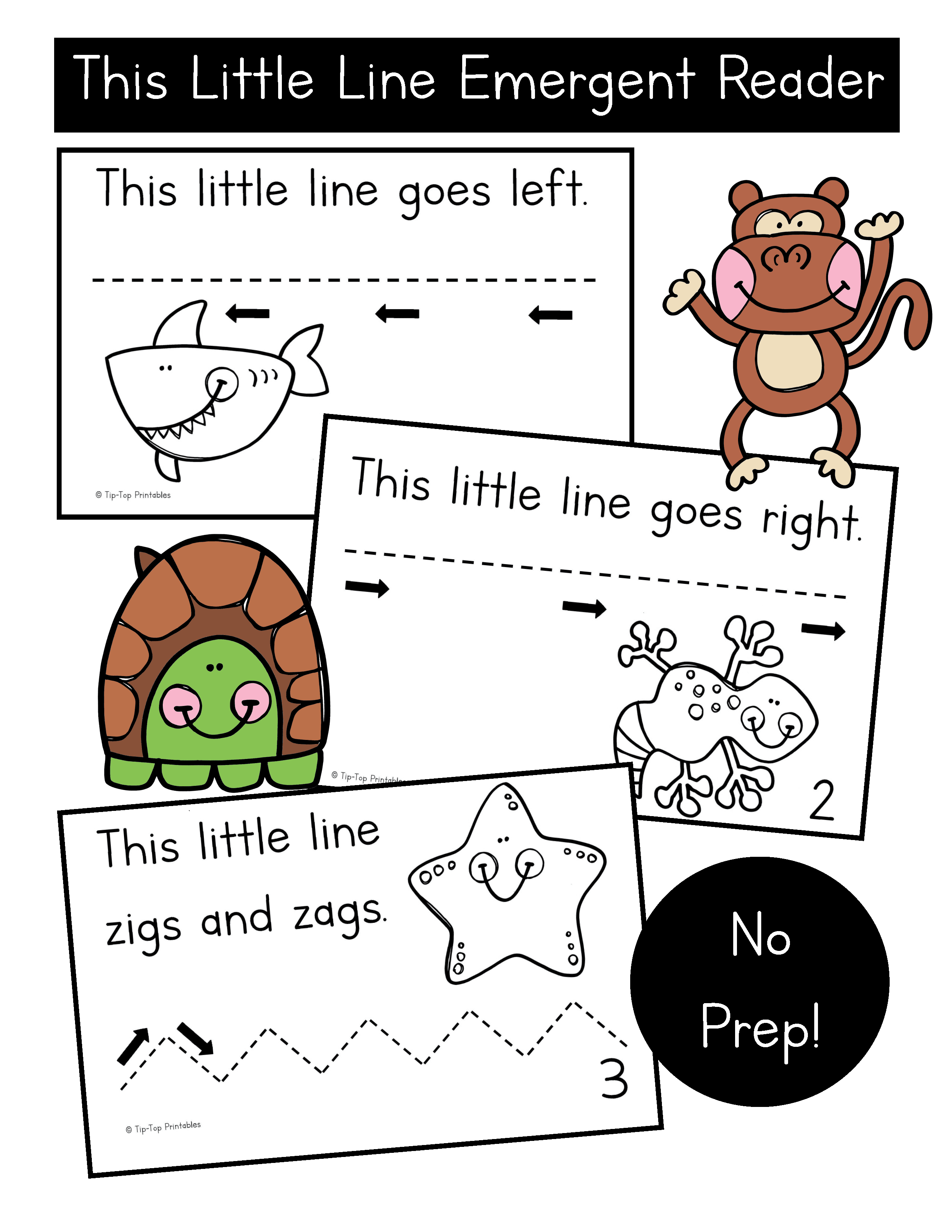 Lines Emergent Reader – The Tip-Top Printables Shop