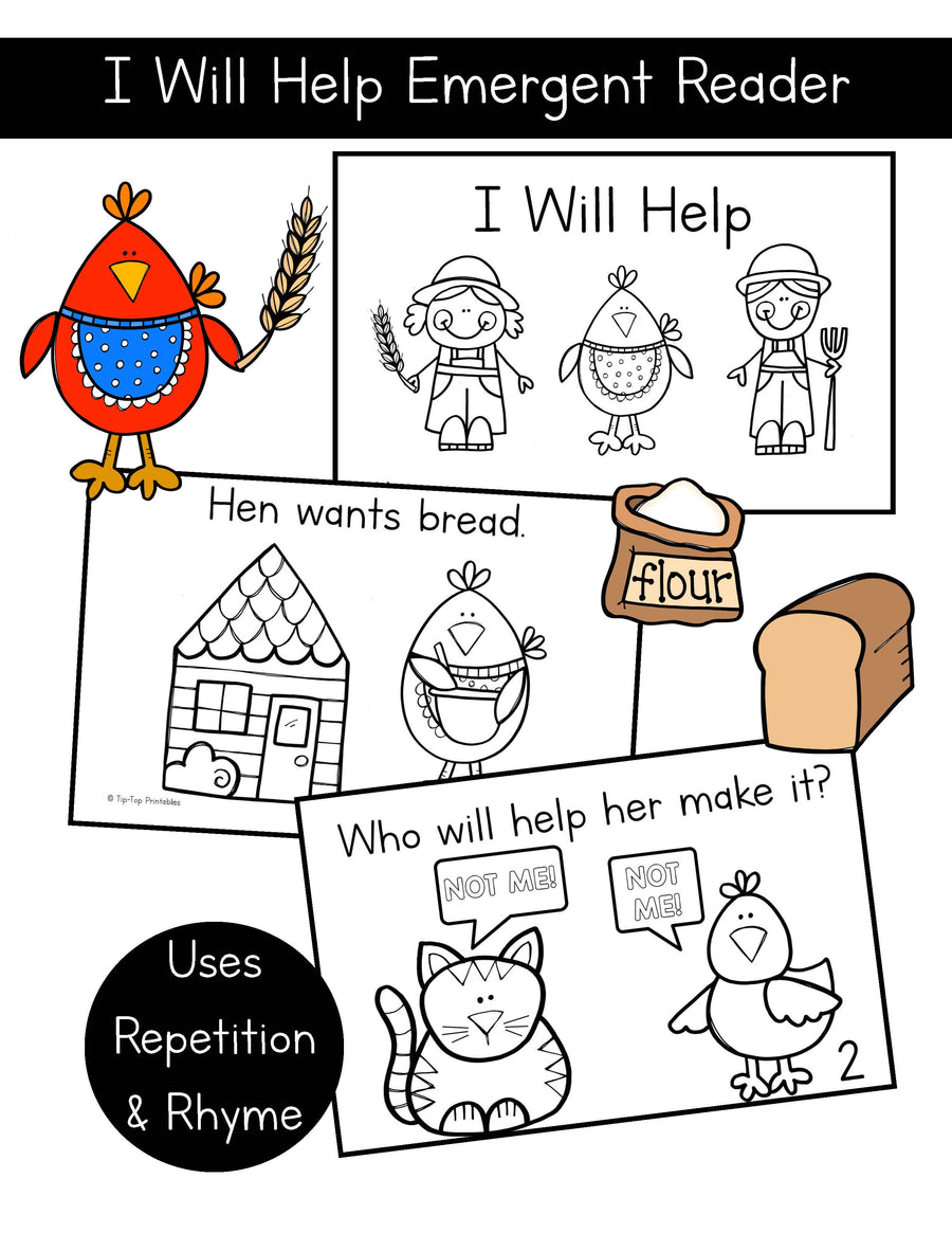 Little Red Hen Printable Book