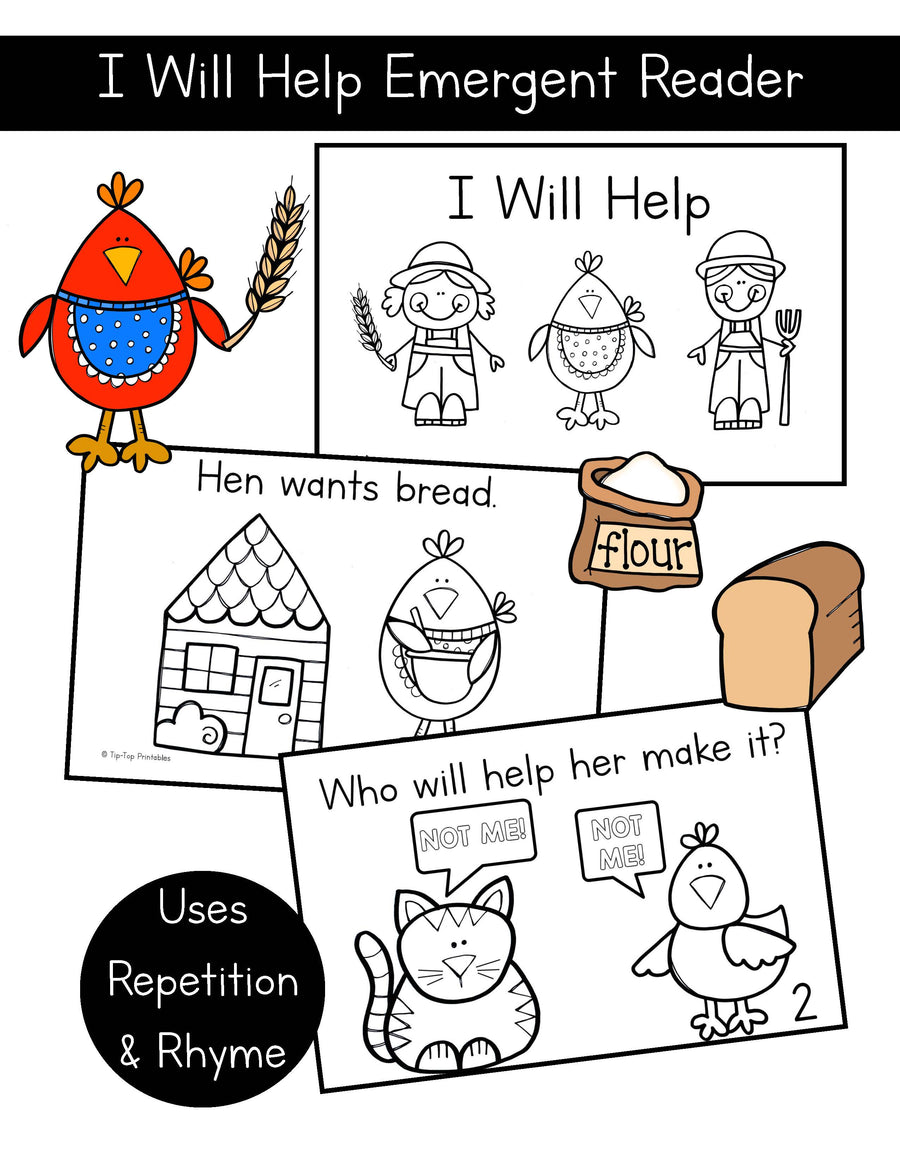 little-red-hen-printable-book-the-tip-top-printables-shop for The Little Red Hen Story Printable Free Little Red Hen Printable Book – The Tip-Top Printables Shop for The Little Red Hen Story Printable Free