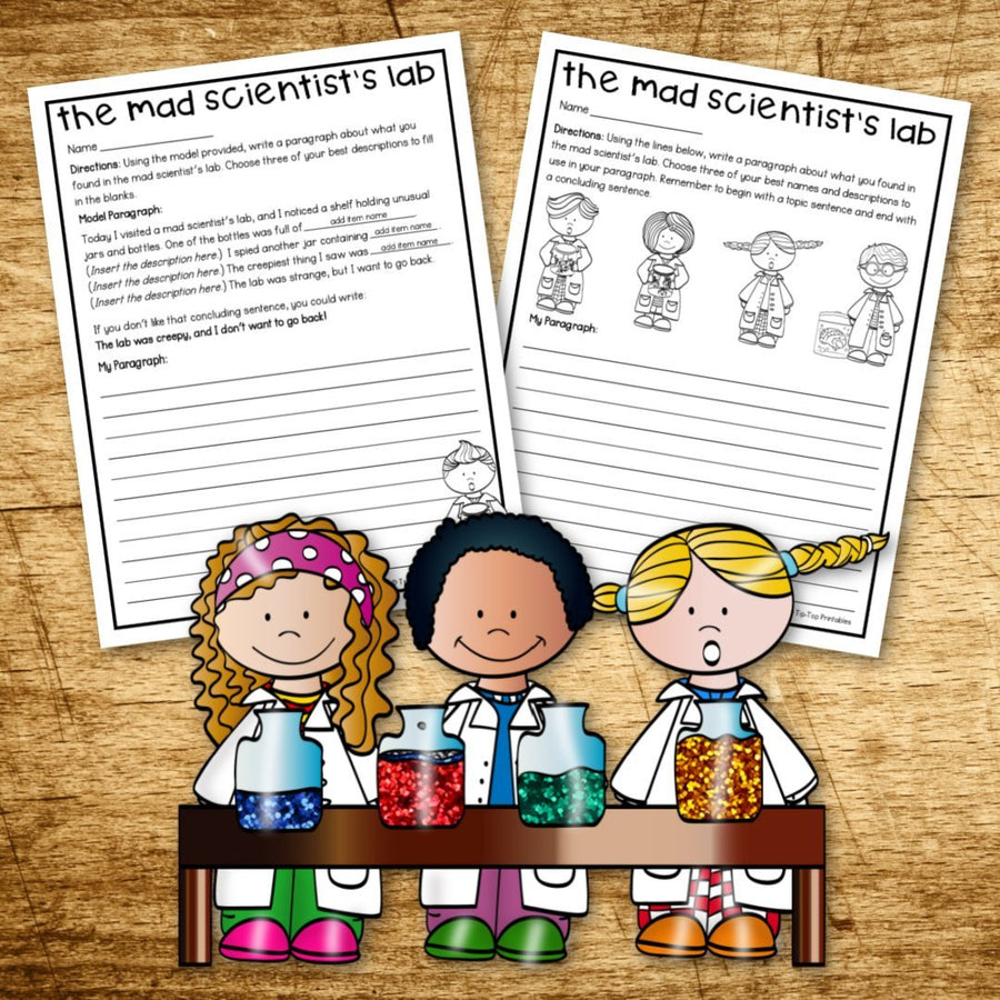 Mad Science: Adjectives Writing Lab