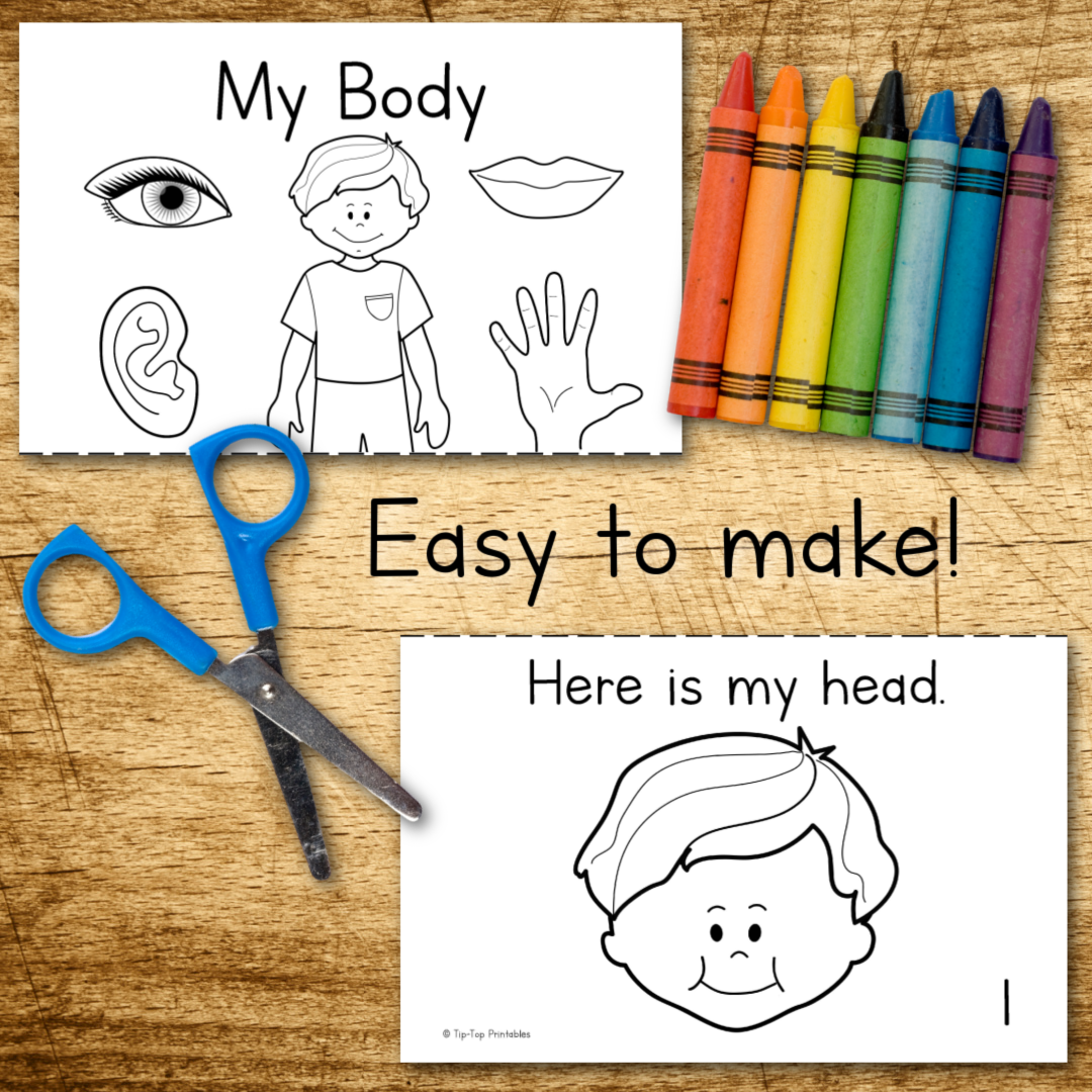 My Body Emergent Reader – The Tip-Top Printables Shop