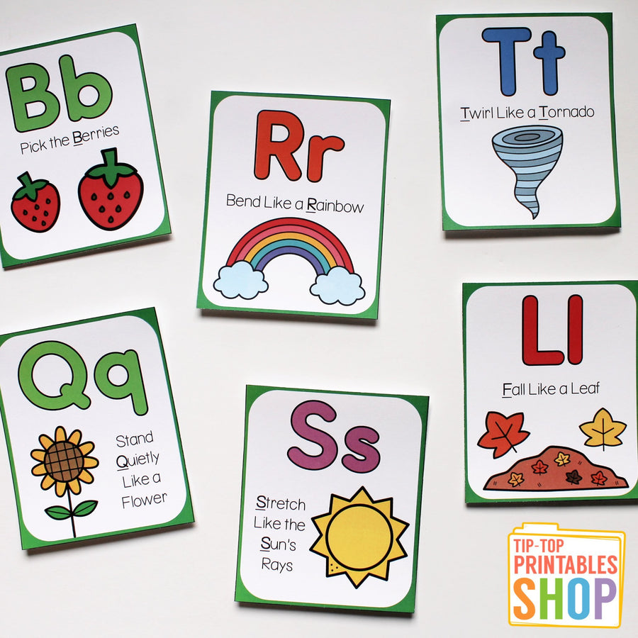 Nature Alphabet Exercise Cards