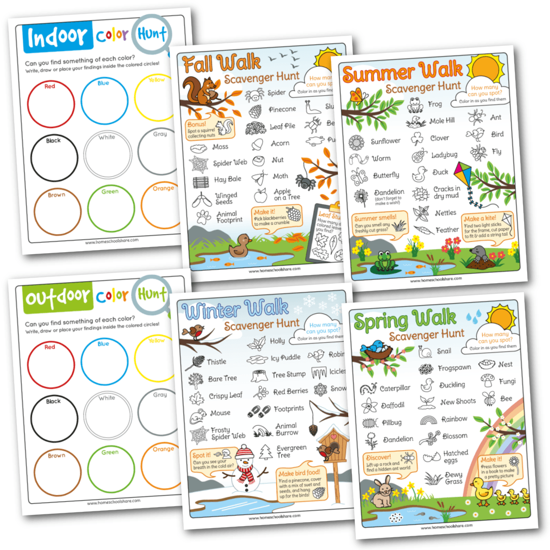 Printable Scavenger Hunts for Kids (BIG Bundle!) – The Tip-Top ...