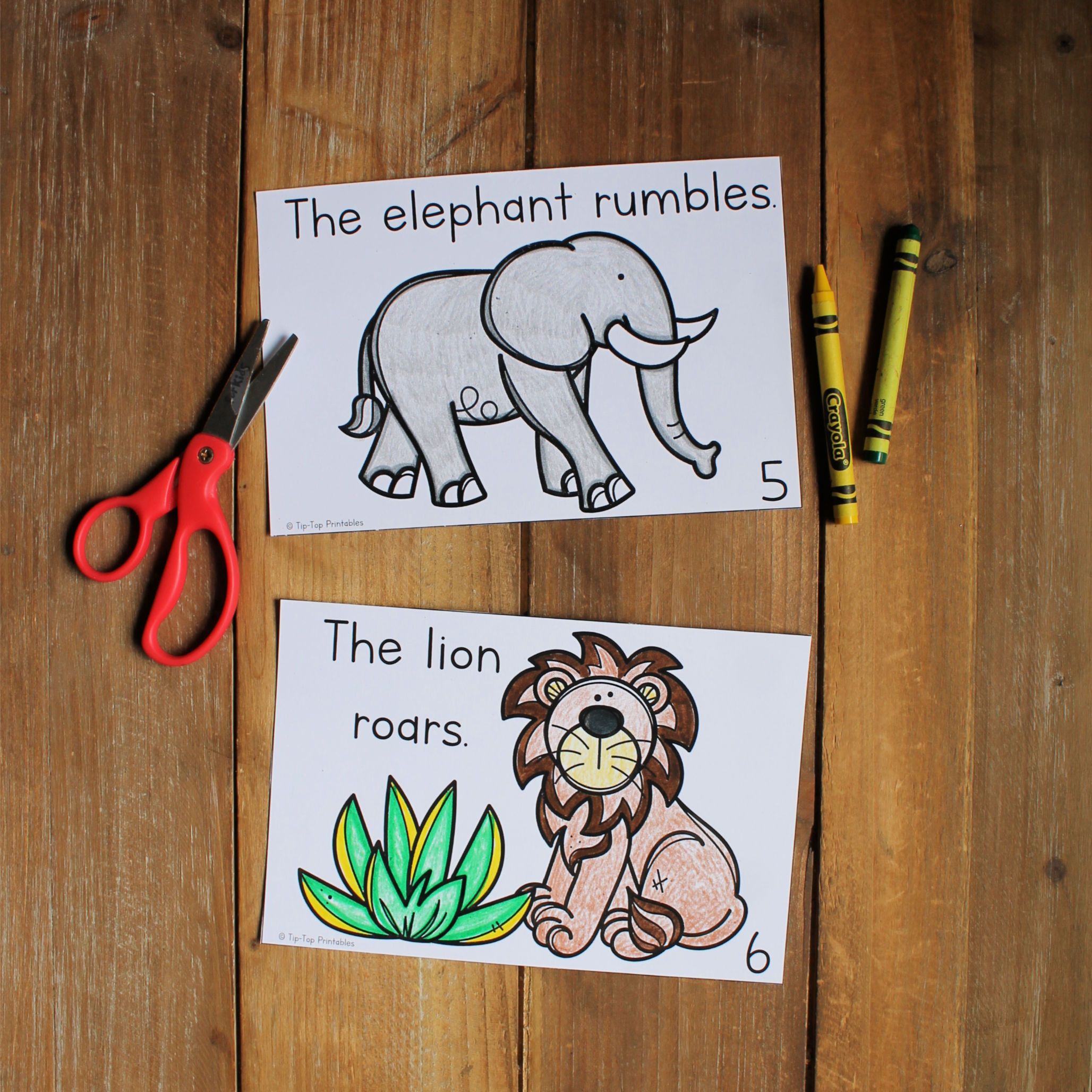 Savanna Animals Emergent Reader – The Tip-Top Printables Shop
