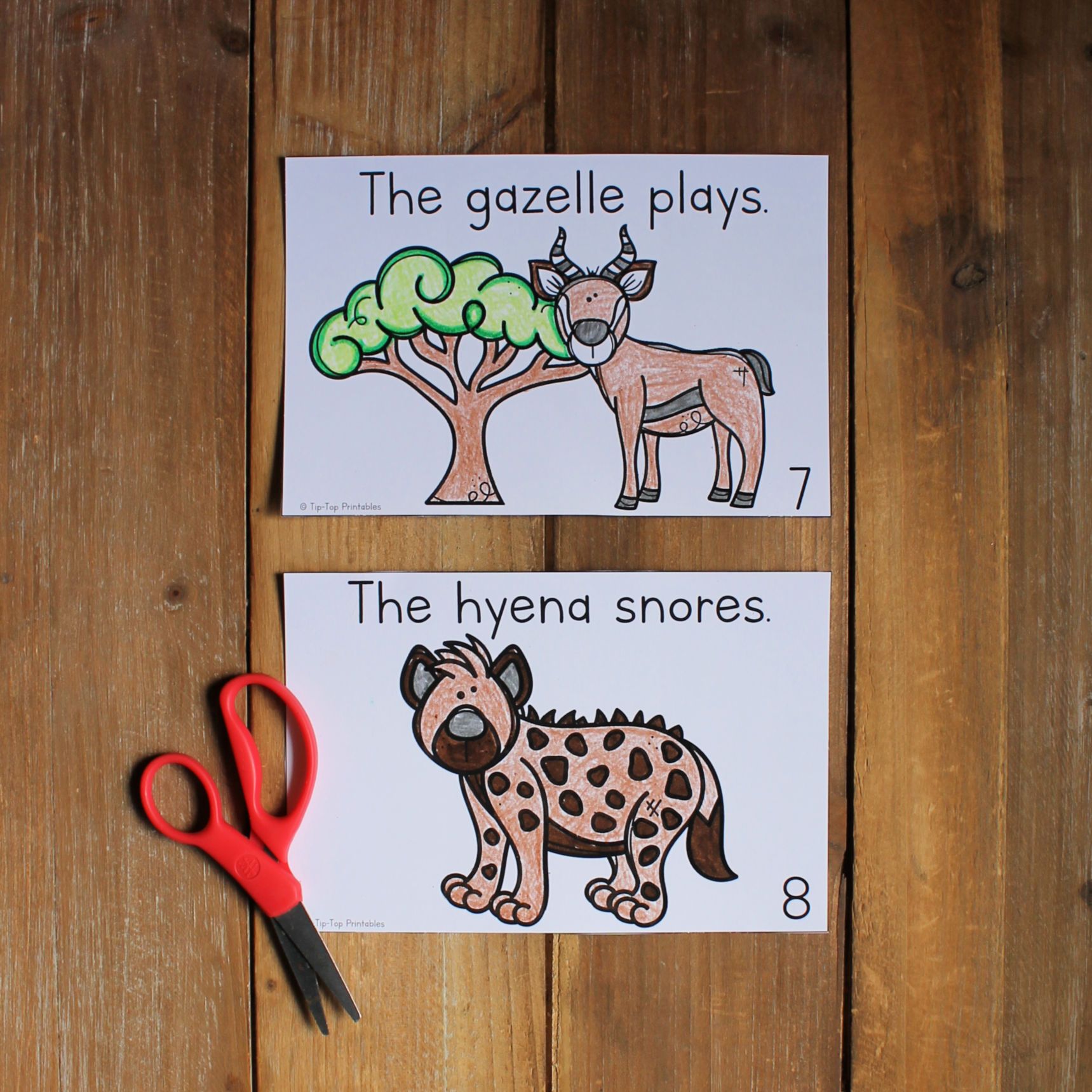 Savanna Animals Emergent Reader – The Tip-Top Printables Shop