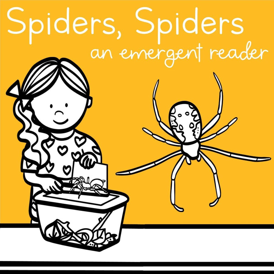 Spider Reader Spiders Emergent Reader – The Tip-Top Printables Shop