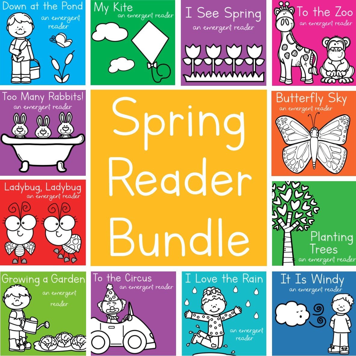 Spring Emergent Reader Bundle (15 Readers!) – The Tip-Top Printables Shop